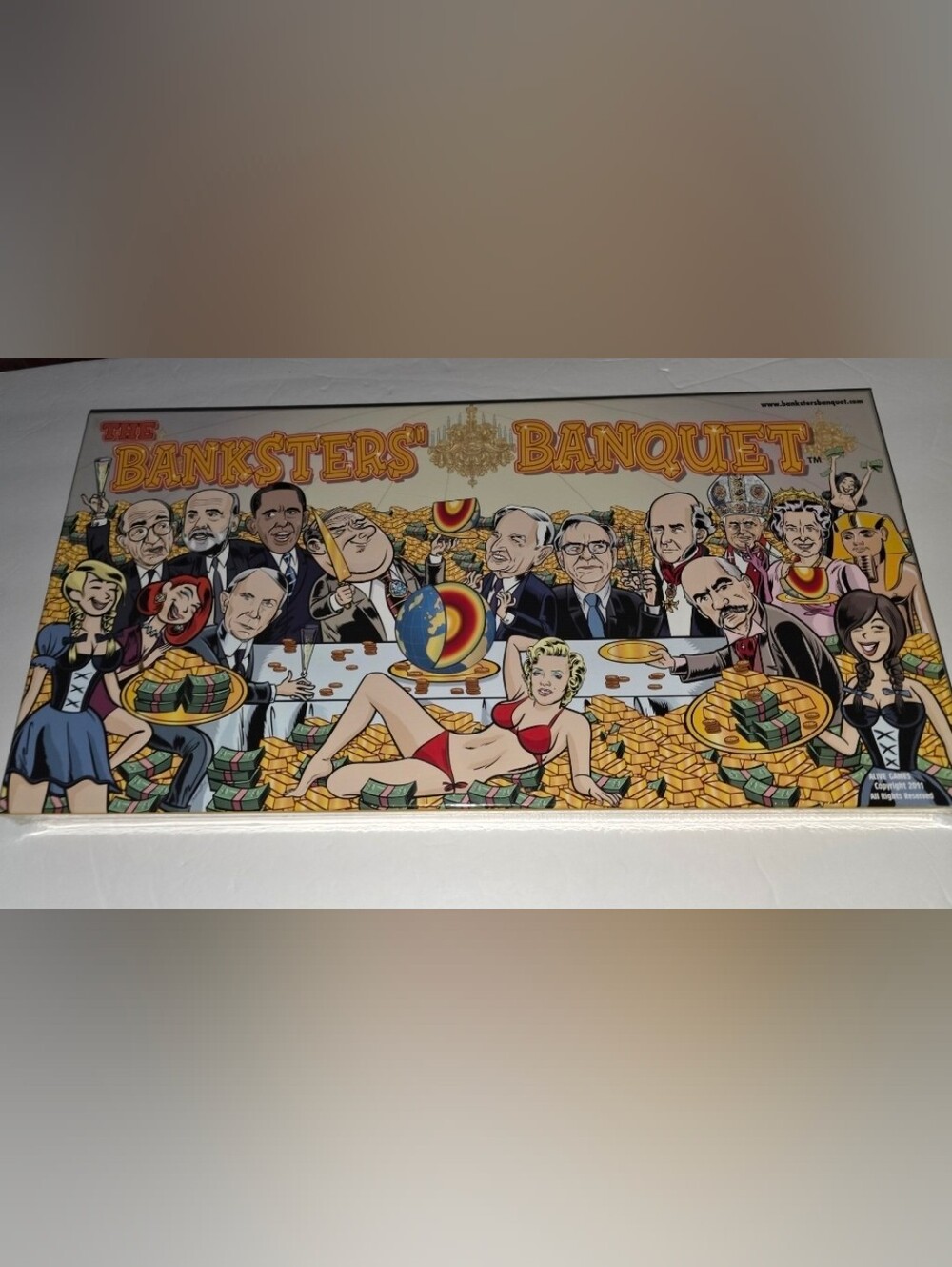 NEW Sealed The Banksters Banquet 2011 Alive Games Inc. Boardgame -Marilyn Monroe